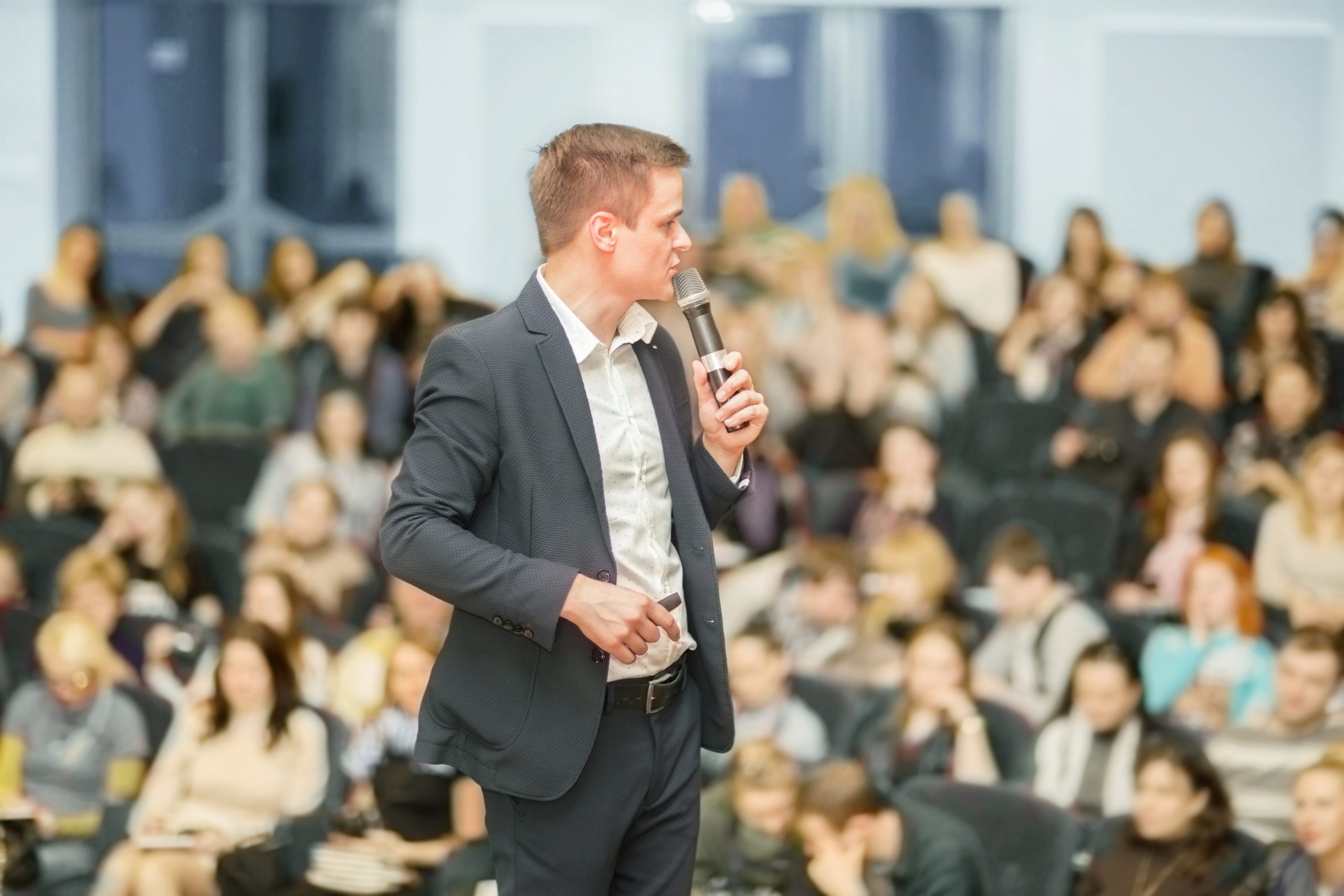 Speaker at Business convention and Presentation. Audience